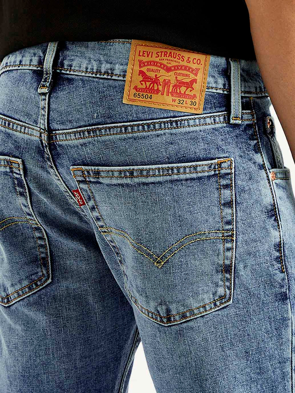 Men's 65504 Light Blue Skinny Fit Mid Rise Jeans