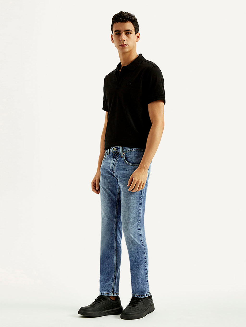 Men's 65504 Light Blue Skinny Fit Mid Rise Jeans