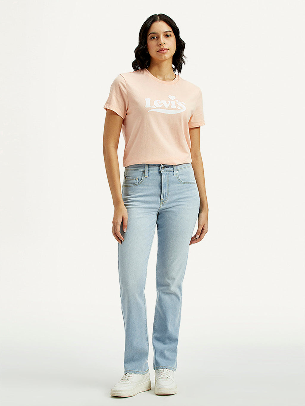 Women's 724 Light Indigo Straight Fit High Rise Jeans