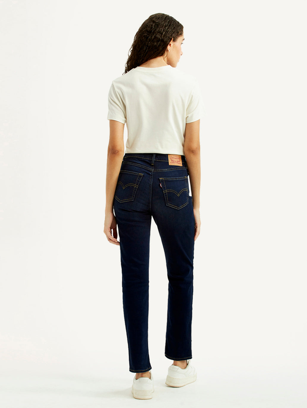 Women's 724 Dark Blue Slim Straight Fit High Rise Jeans