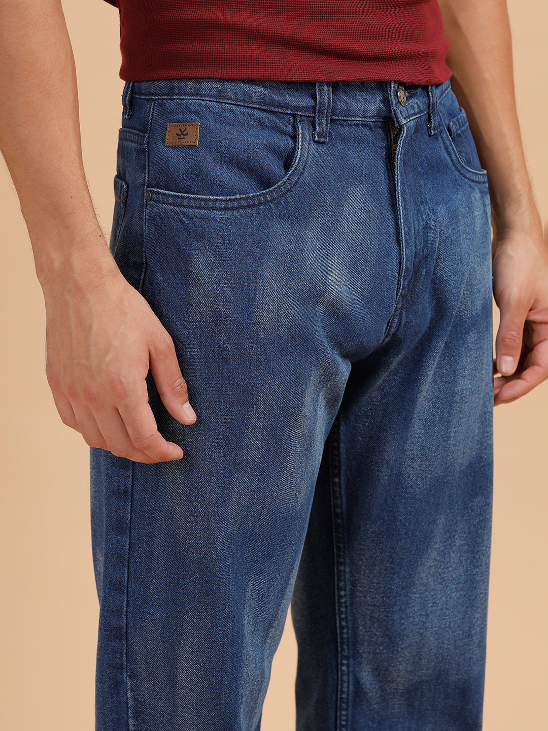 Heavy Fade Anti Fit Jeans | Blue