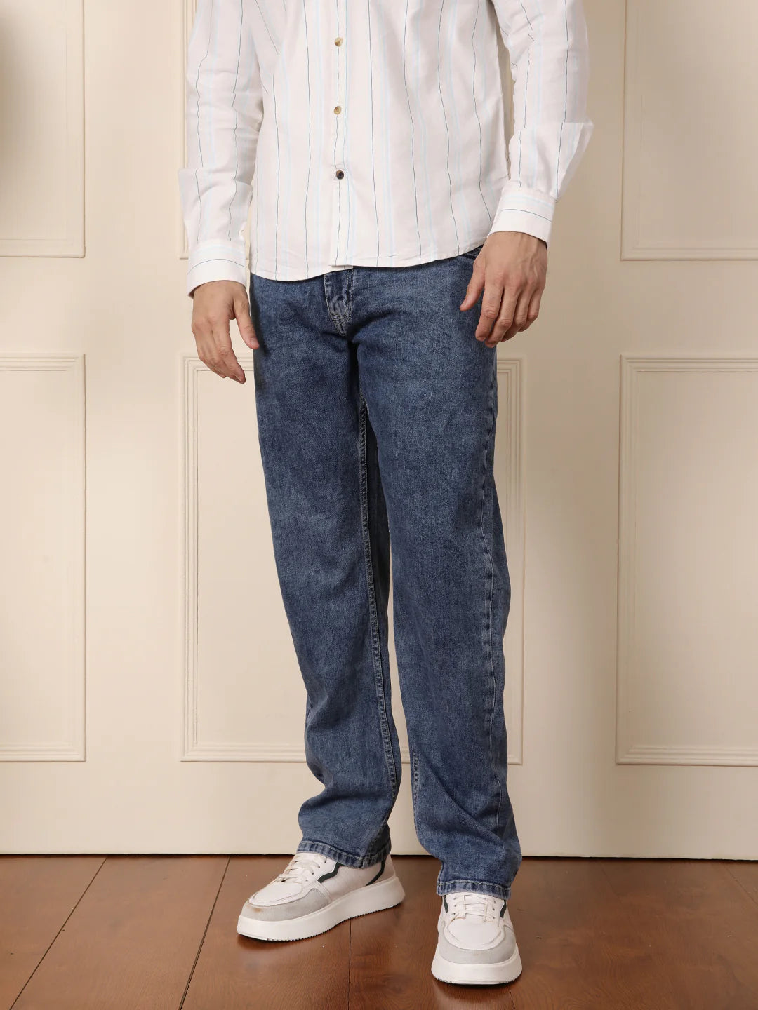 Faded Anti Fit Jeans | Dark Blue