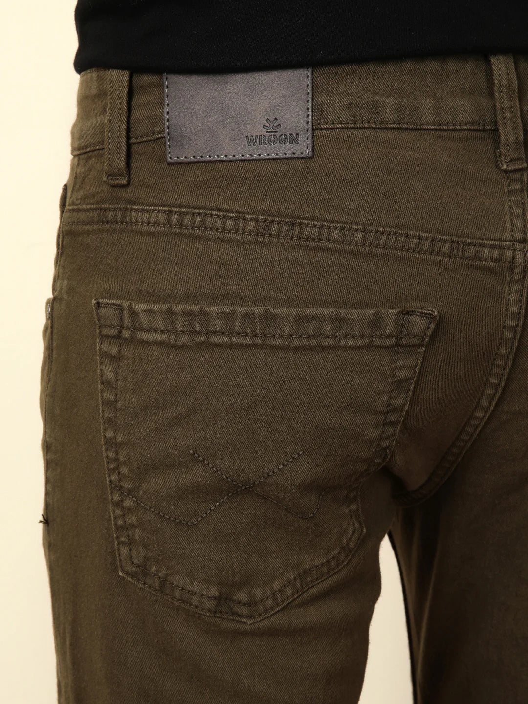 Skinny Crop Coloured Denim Jeans | Olive