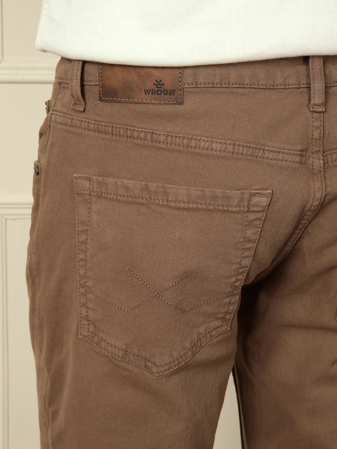 Slim Tapered Coloured Denim Jeans | Brown