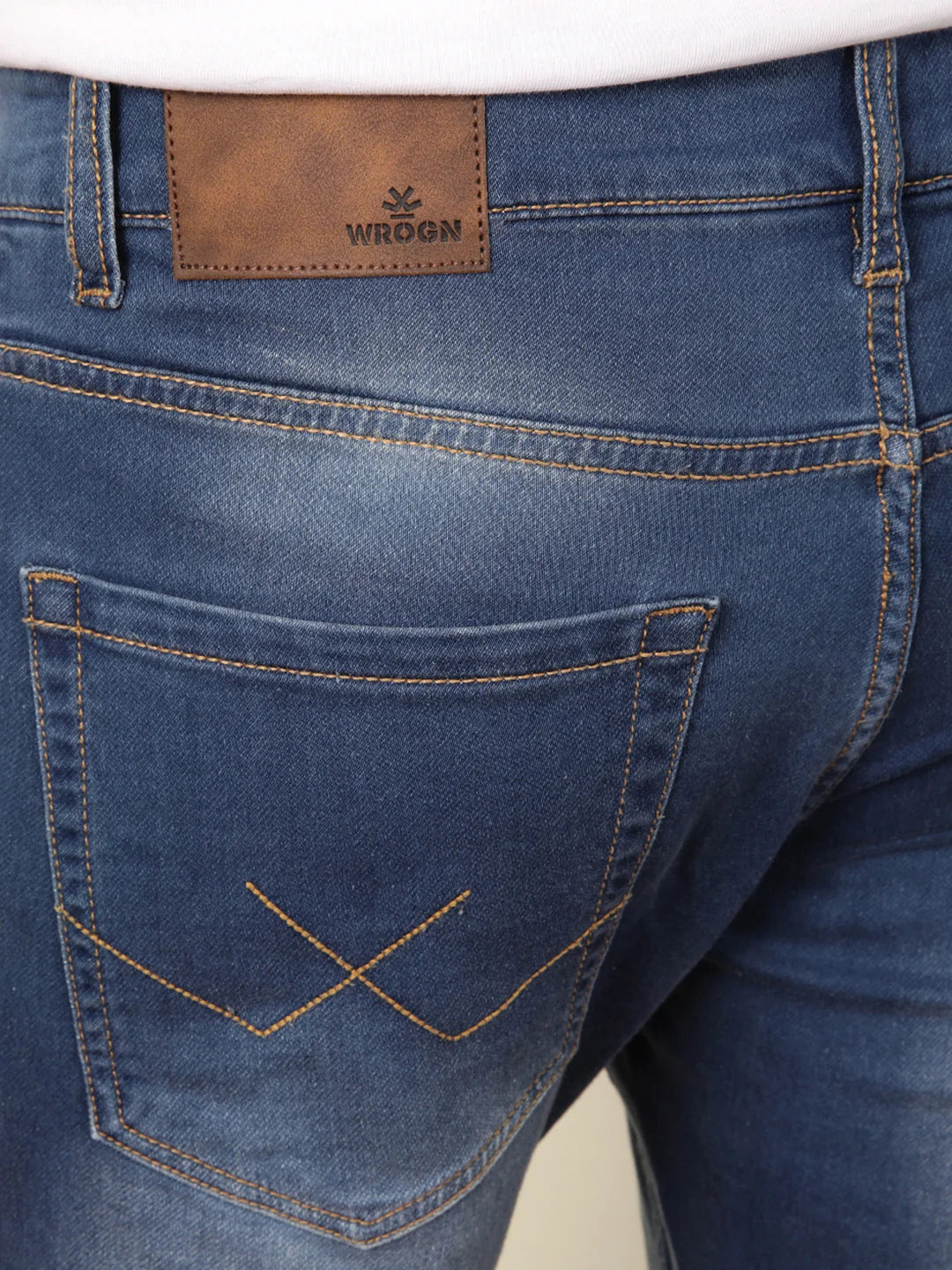 Faded Tapered Fit Jeans | Blue
