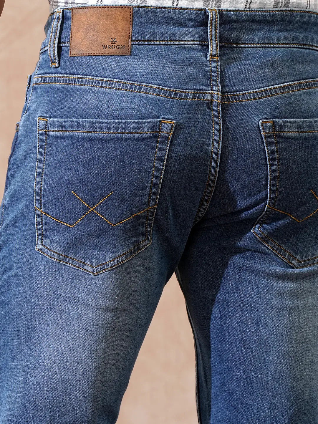Heavy Fade Skinny Crop Jeans | Blue