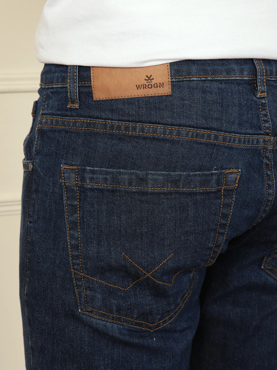 Faded Slim Tapered Jeans | Dark Blue