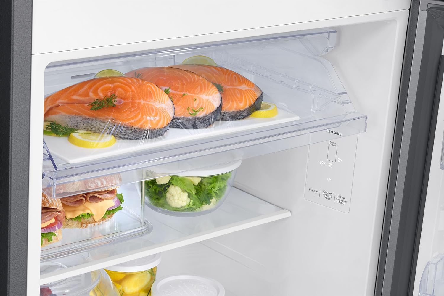 Samsung 350 L, 3 Star, Frost Free Double Door Refrigerator (RT38DG5A4DS8HL, Elegant Inox, Silver)