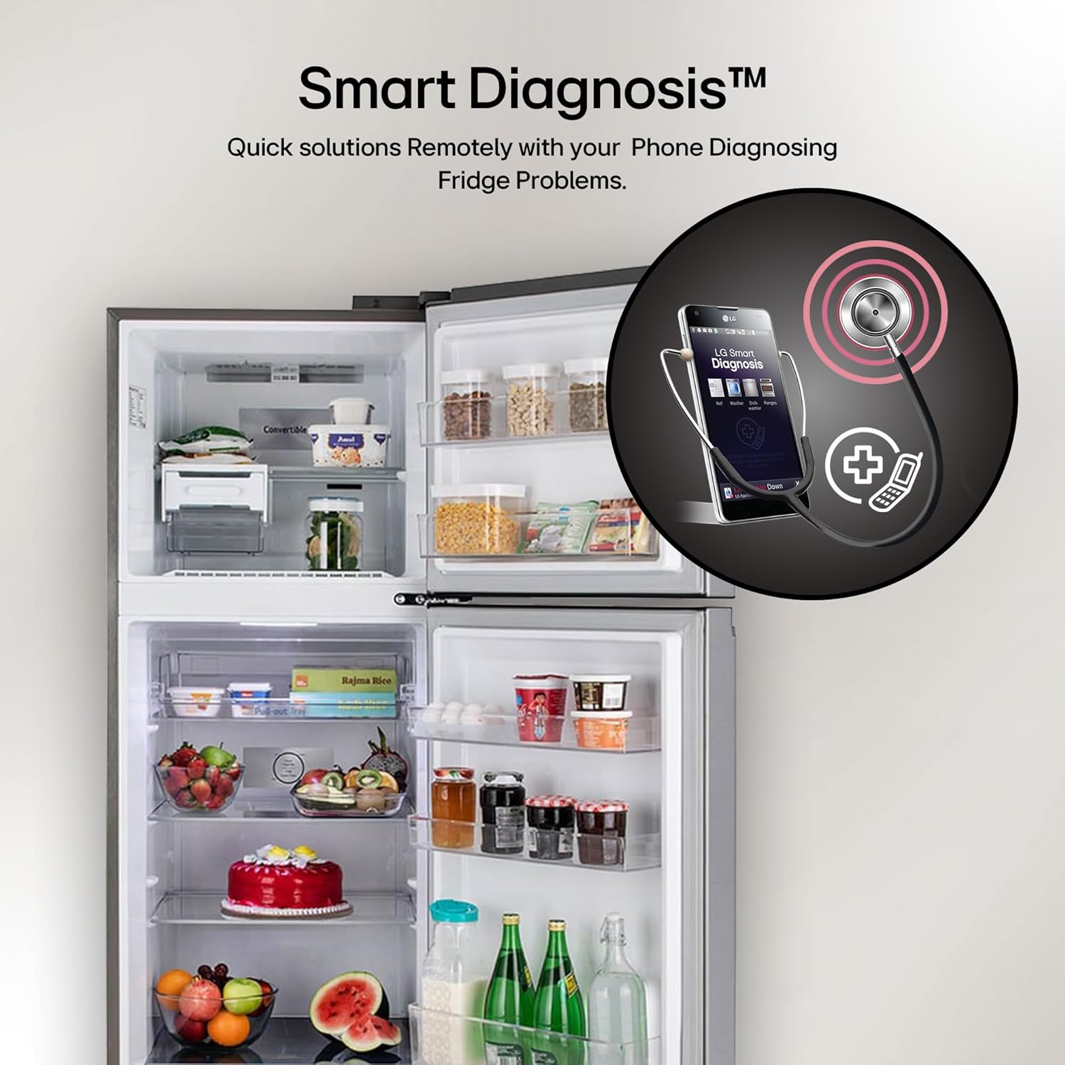 LG 322 L 3 Star Frost-Free Smart Inverter Double Door Refrigerator (GL-S342SDSX, Dazzle Steel, Convertible with Express Freeze)