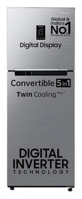 SAMSUNG 301 L Frost Free Double Door 3 Star Convertible Refrigerator with Digital Inverter, Convertible 5-in-1 and Display(Dents and Scratches)
