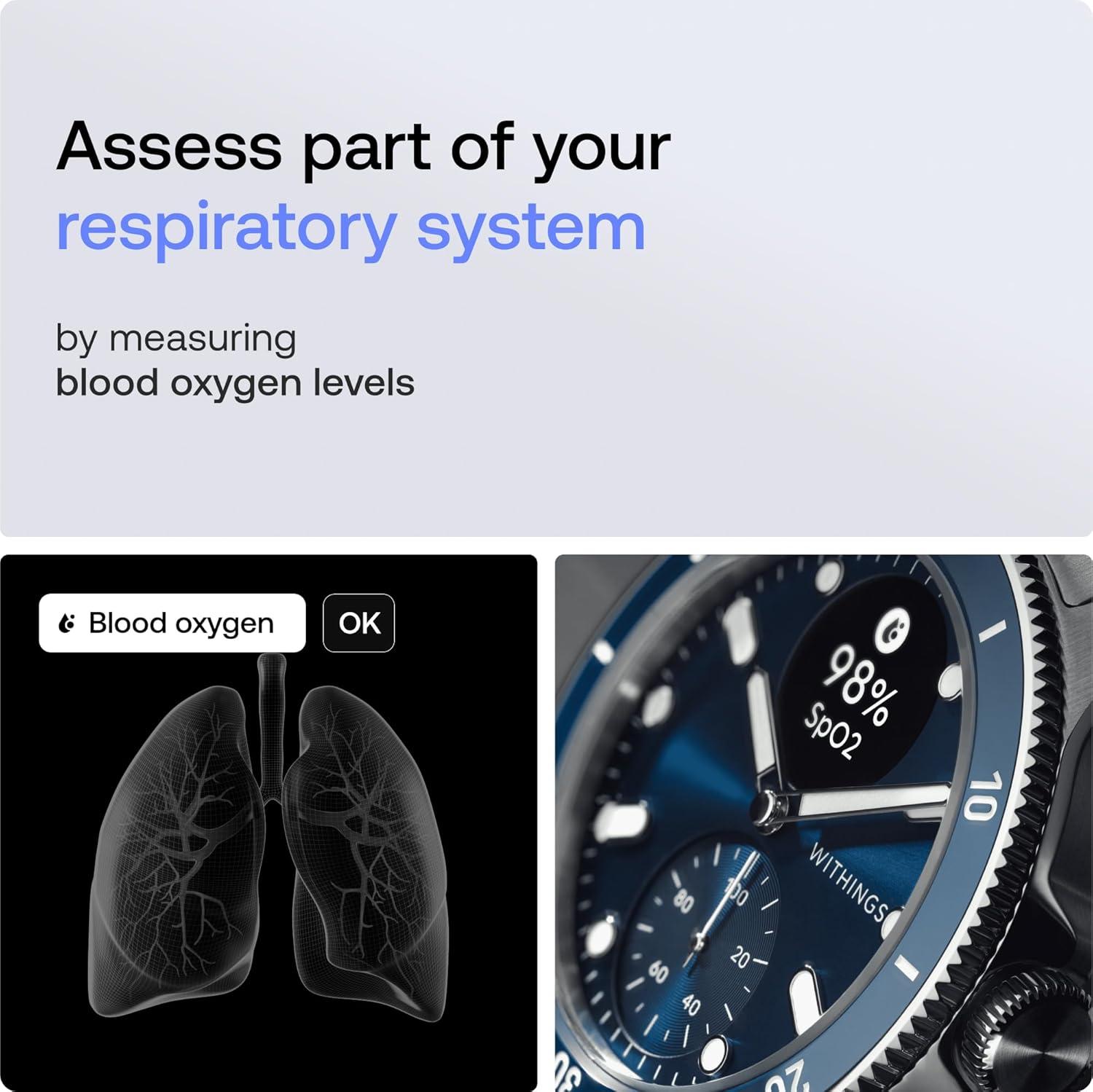 Withings ScanWatch Nova, Heart Health Hybrid Smartwatch for Men & Women - ECG, with SPO2, Temperature Monitoring, Sleep, Respiratory Health, Cycle Monitoring, 30-Day Battery Life, iOS & Android, Blue