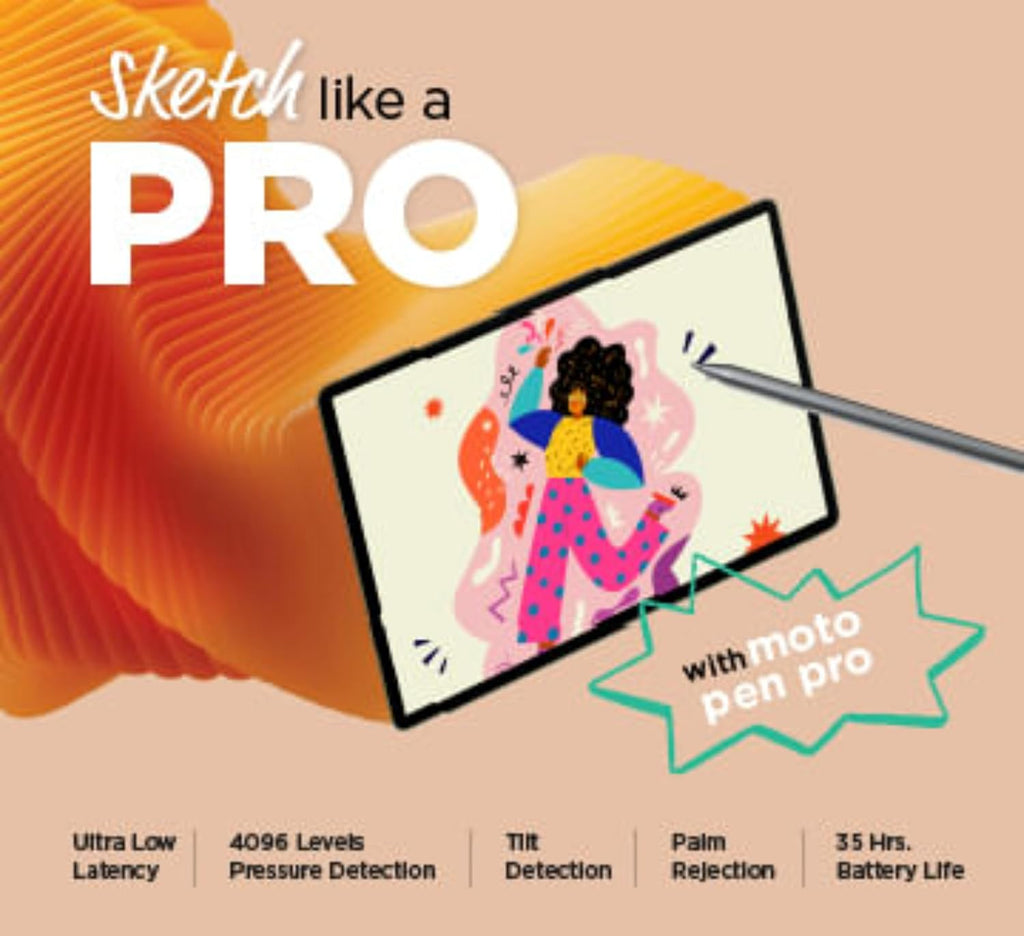 Motorola Pad 60 Pro (Pantone Bronze Green) | 12.7" 3K LTPS Display | MediaTek Dimensity 8300 | 10200 mAh Battery | Moto Pen Pro | Wi-Fi Only | Android 14
