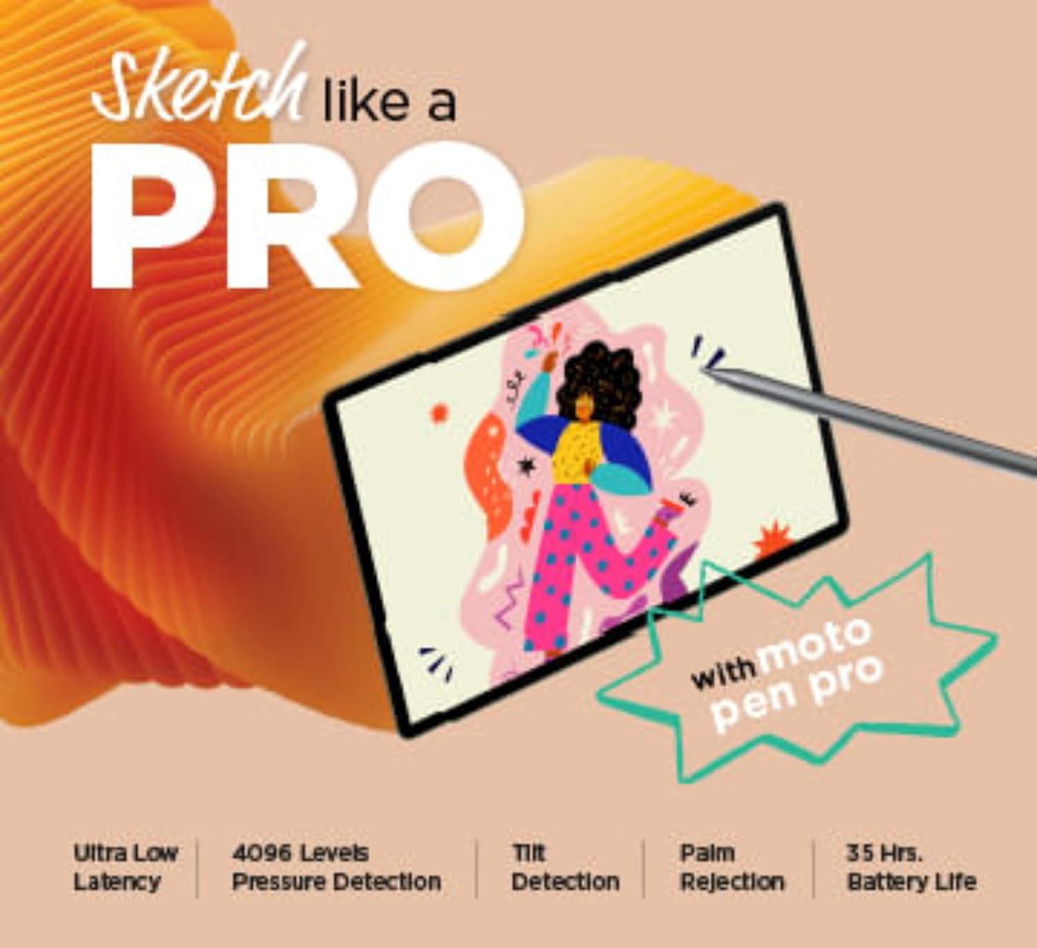 Motorola Pad 60 Pro (Pantone Bronze Green) | 12.7" 3K LTPS Display | MediaTek Dimensity 8300 | 10200 mAh Battery | Moto Pen Pro | Wi-Fi Only | Android 14
