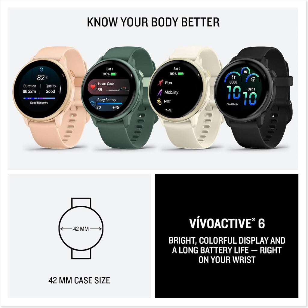 Garmin vívoactive® 6, Health and Fitness GPS Smartwatch, AMOLED Display, Up to 11 Days of Battery