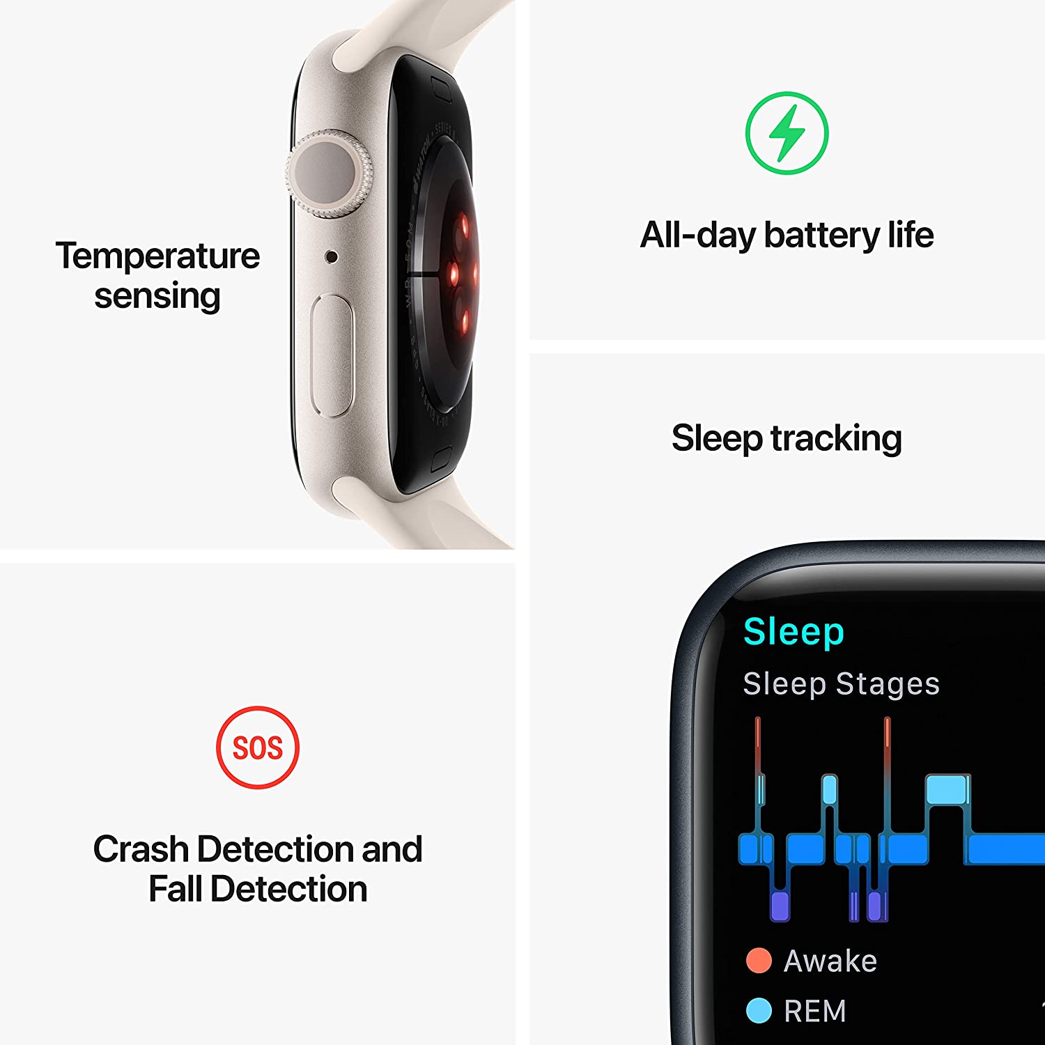 Apple Watch Series 9 Smart Watch with Aluminium Case & Sport Band | 41mm