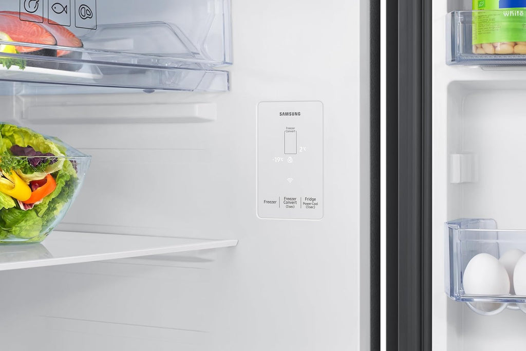 Samsung 396 L, 2 Star, Convertible 5-in-1, Digital Inverter, Frost Free Double Door (RT41DB6A4B22HL, Clean Black)