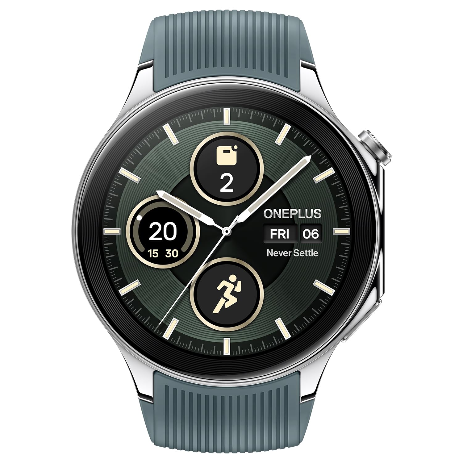 OnePlus Watch 2 with Wear OS 4,Snapdragon W5 Chipset,Upto 100hrs battery life,1.43’’ AMOLED Display,Stainless Steel & Sapphire Crystal build,Dual Frequency GPS,5 ATM, IP68 & BT Calling