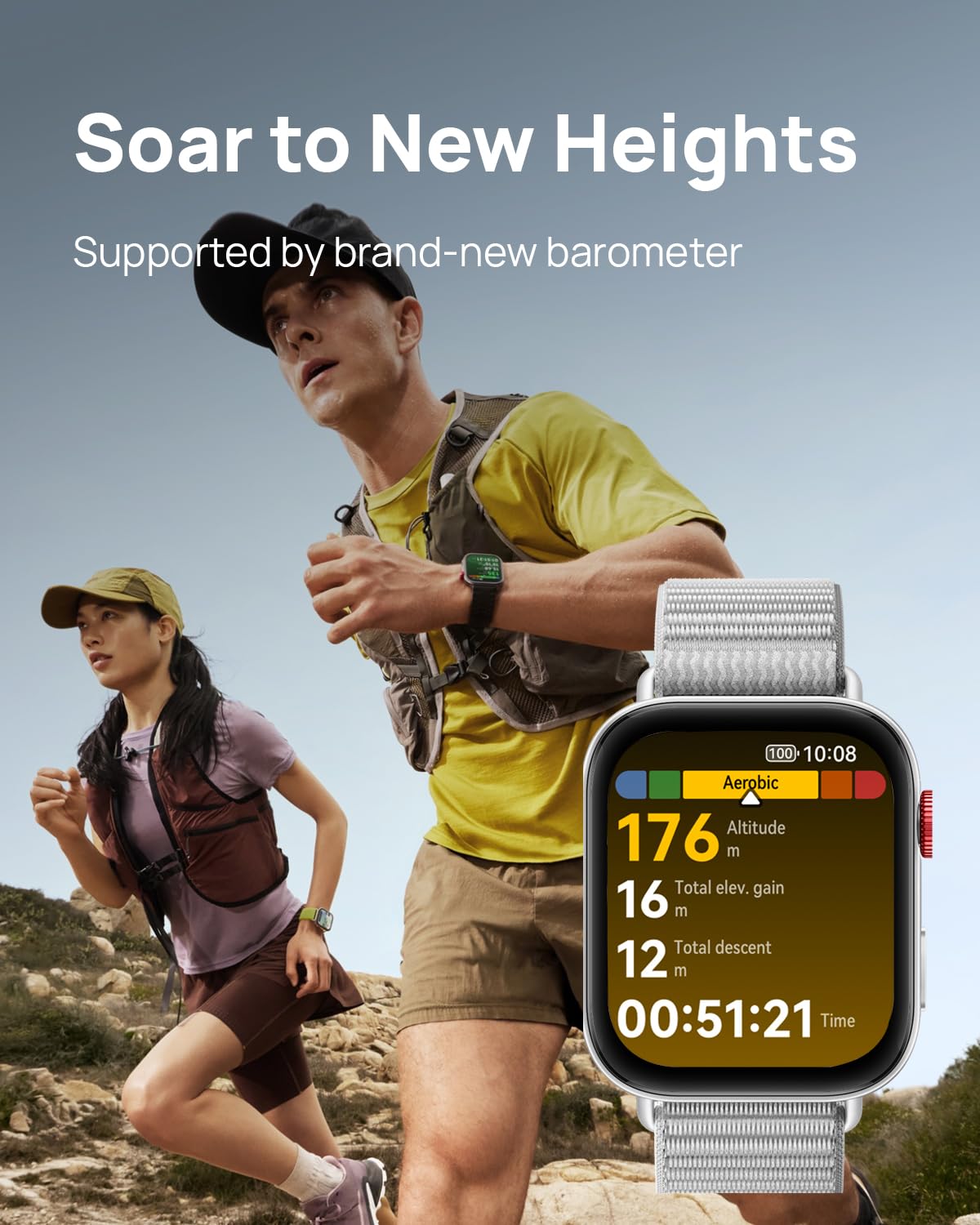 HUAWEI Watch FIT 4 smartwatch, 1.82" Large Display, Up to 10-Day Battery Life, Dual Band GPS, 100+ Sports Modes, Fitness Health Tracker, Emotional Assistant, Compatible with Android iOS