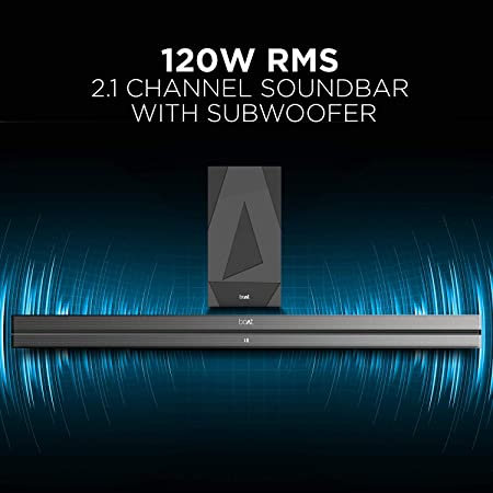 boAt Aavante Bar 1550 | 2.1 Channel Bluetooth Soundbar with 120W Output, Sleek & Superior Design, 60W Wired Subwoofer