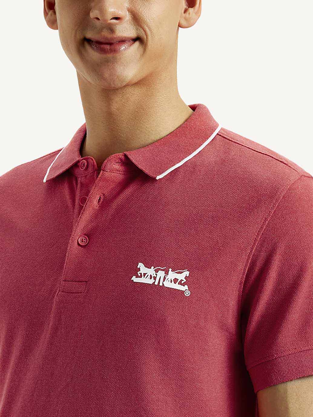 Men's Solid Slim Fit Polo T-shirt