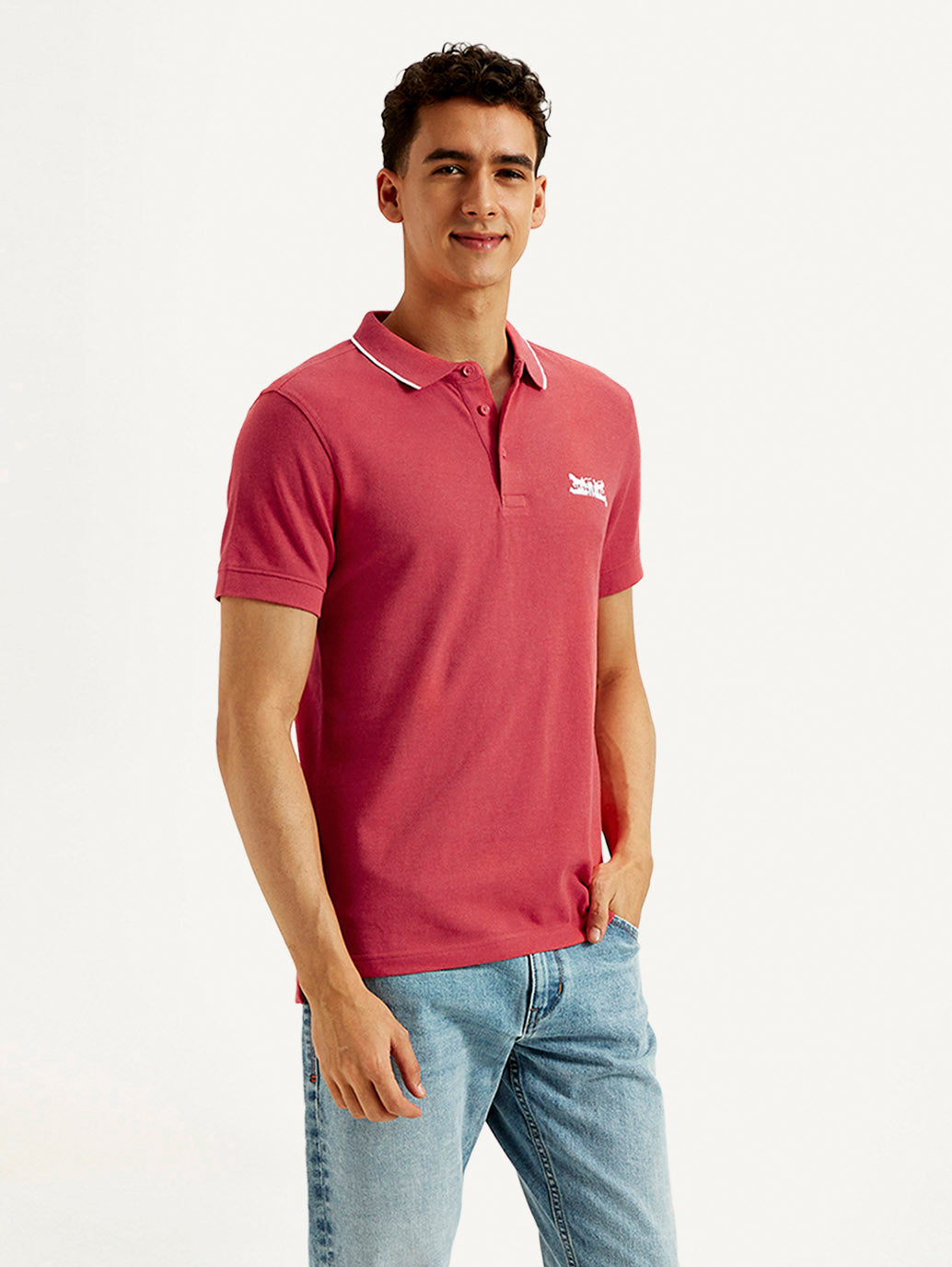 Men's Solid Slim Fit Polo T-shirt