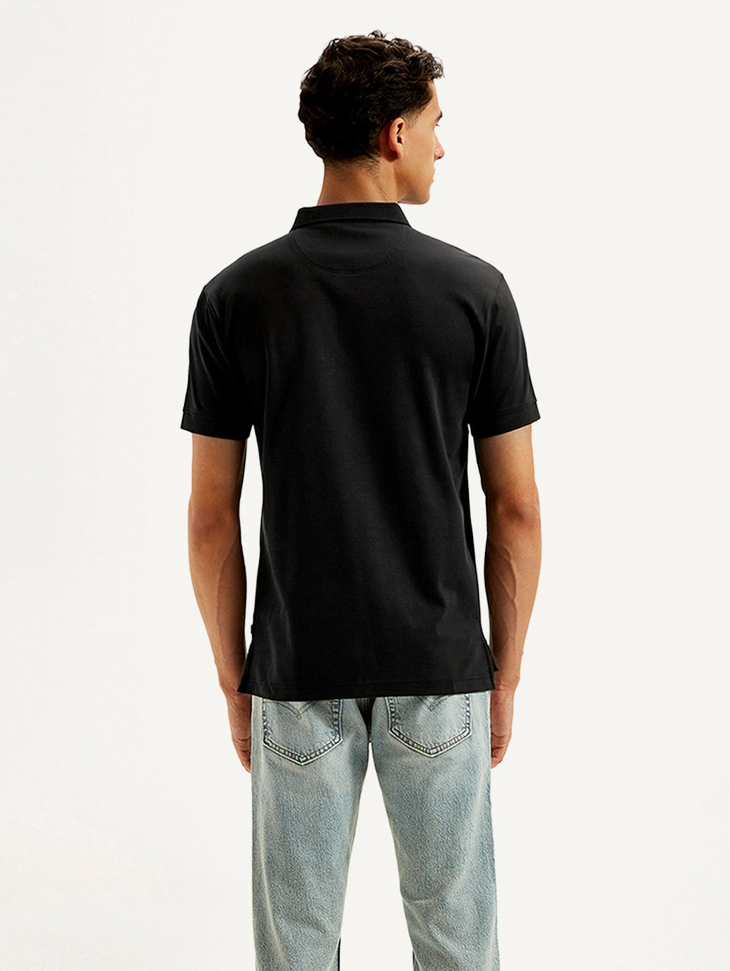 Men's Solid Slim Fit Polo T-shirt
