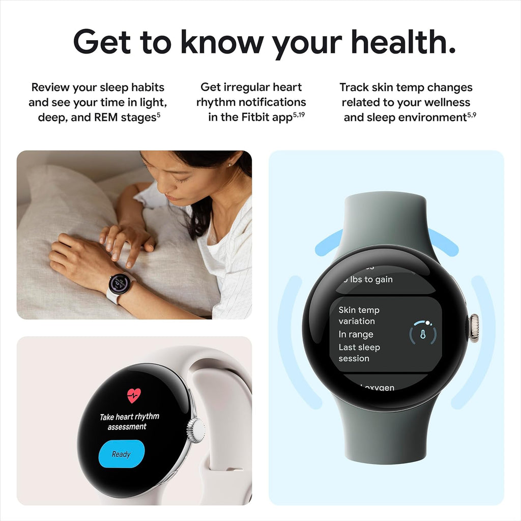 Google Pixel Watch 2 with the Best of Fitbit and Google - Heart Rate Tracking, Stress Management, Safety Features - Android Smartwatch