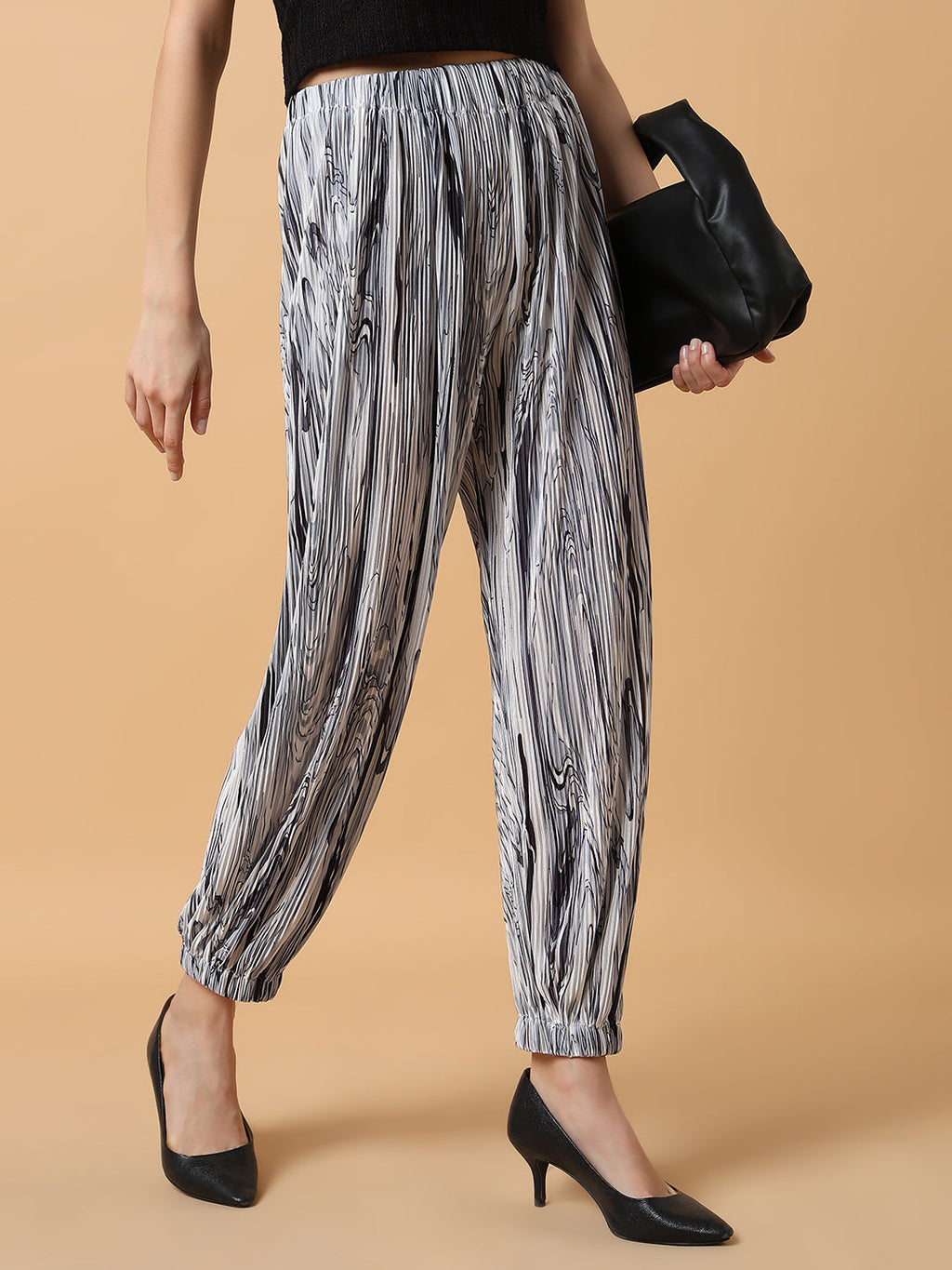 Women's Grey Comfort Slim Fit Trousers