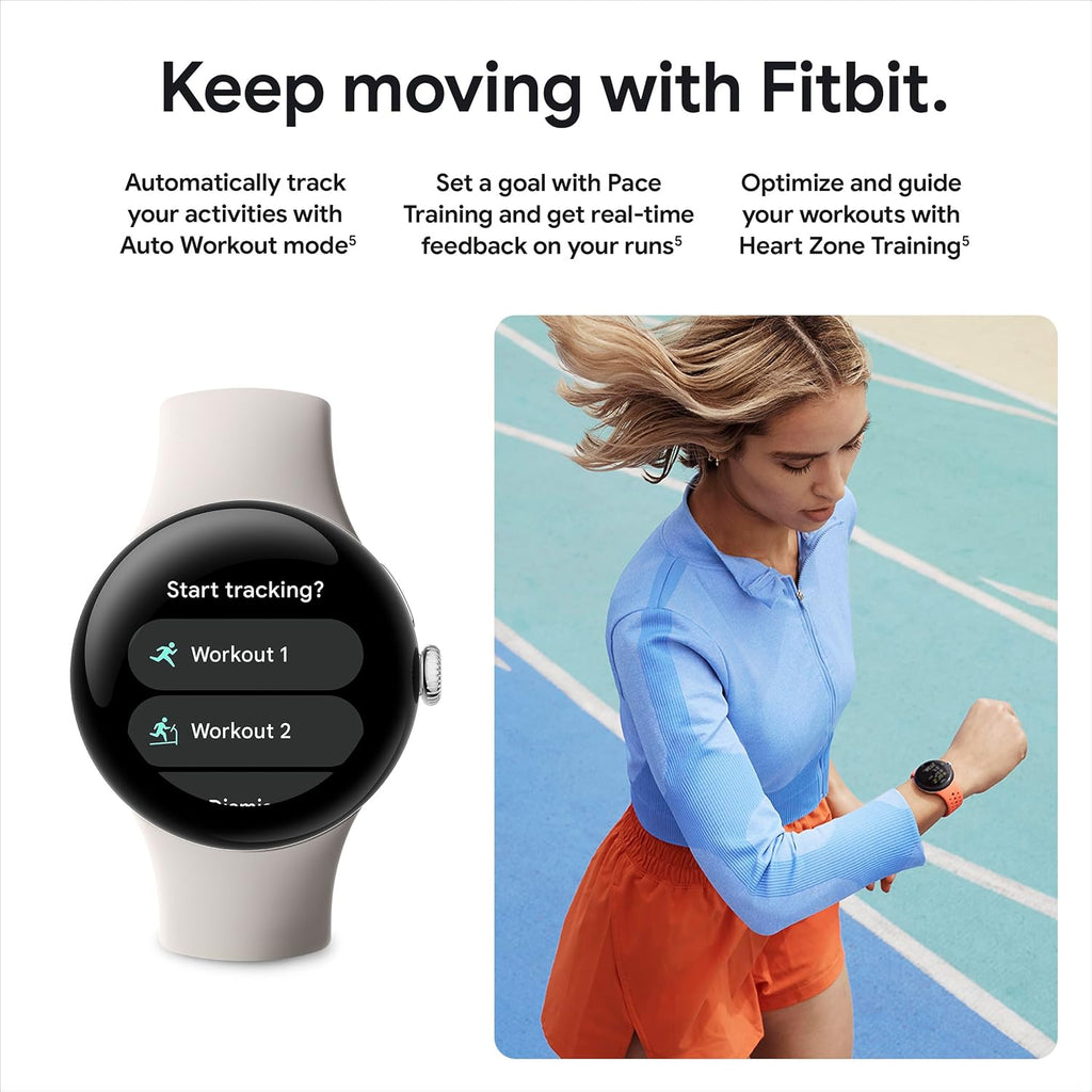 Google Pixel Watch 2 with the Best of Fitbit and Google - Heart Rate Tracking, Stress Management, Safety Features - Android Smartwatch