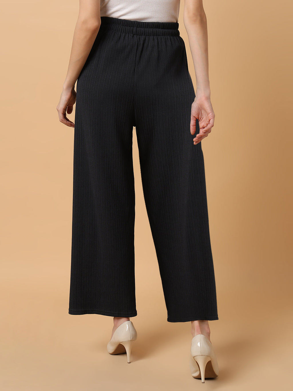Women's Grey Comfort Slim Fit Trousers