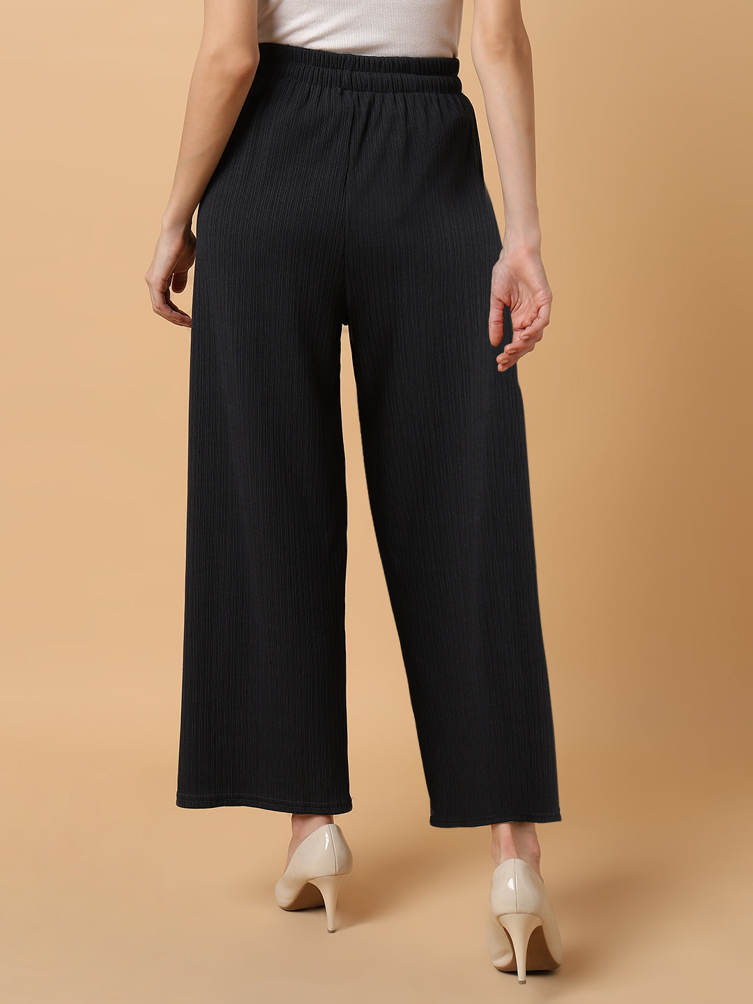 Women's Grey Comfort Slim Fit Trousers