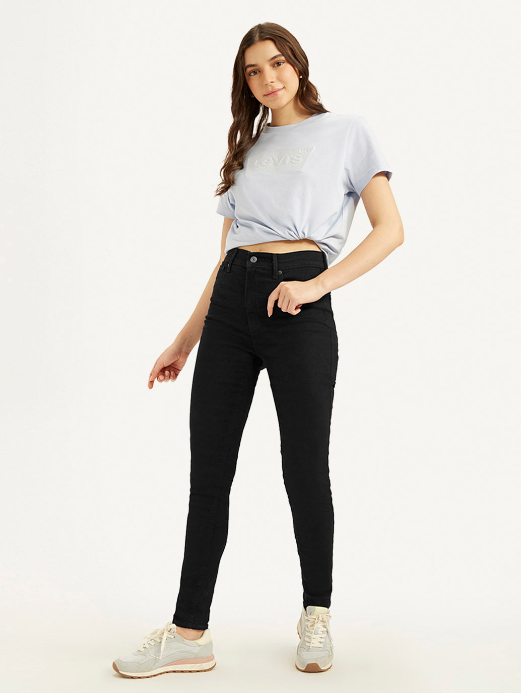 Women's Black Mile High Skinny Fit High Rise Jeans
