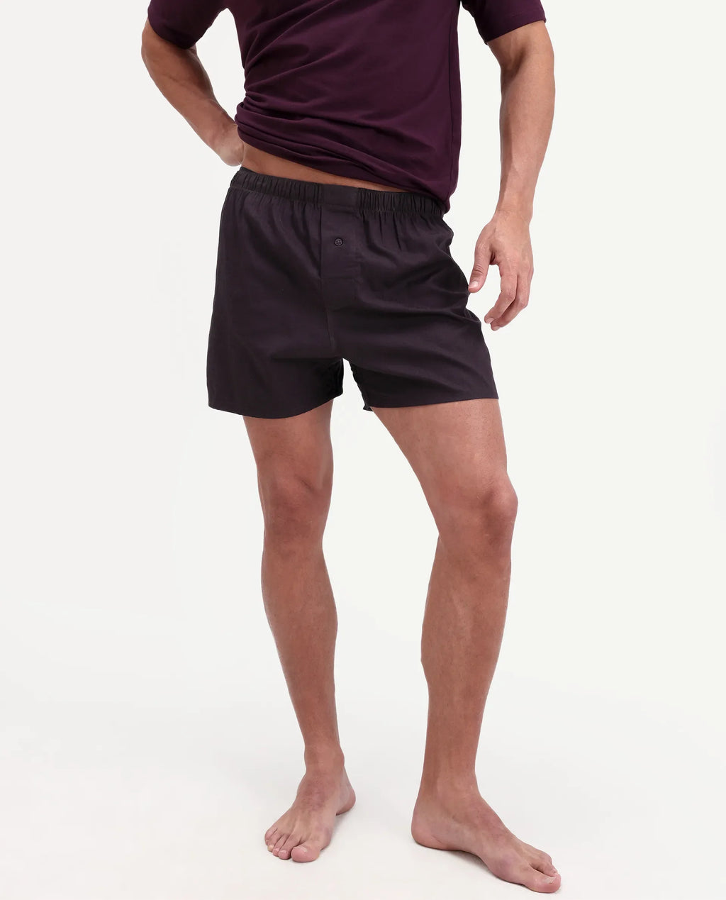 Rare Rabbit Men's Kiva Dark Maroon Lyocell Regular Fit Checks Boxer