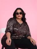 Women's Black Kimono Sleeve Top