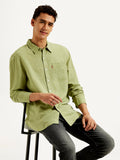 Men's Solid Slim Fit Linen Shirt