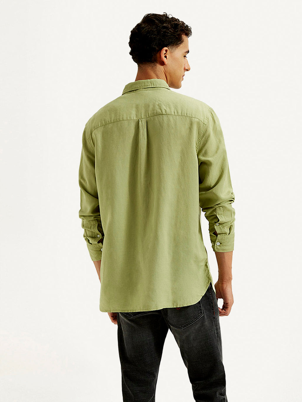 Men's Solid Slim Fit Linen Shirt