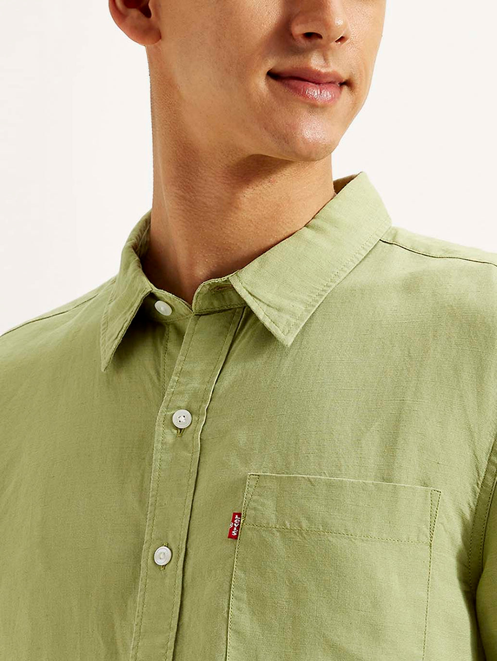 Men's Solid Slim Fit Linen Shirt
