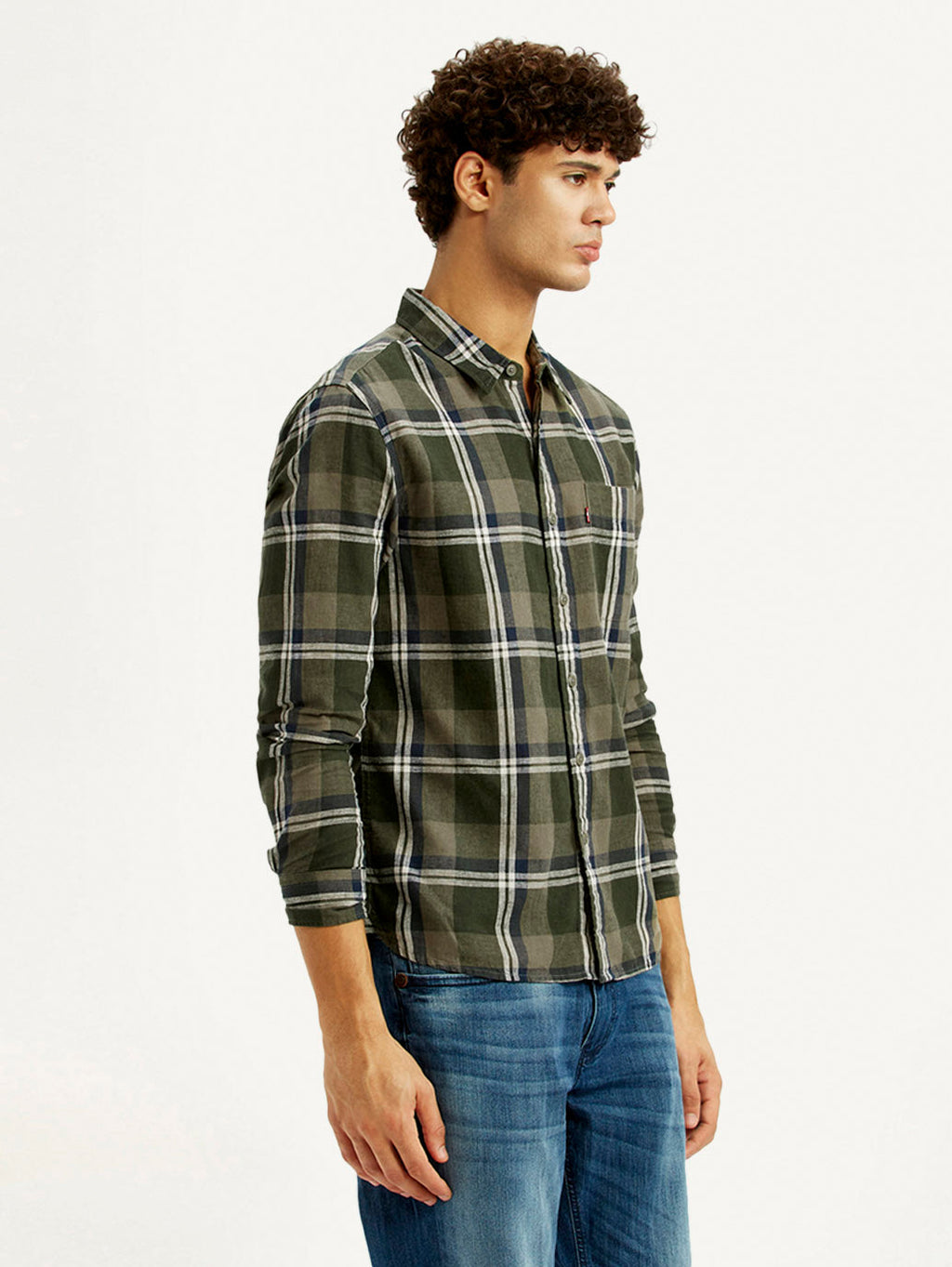 Men's Checkered Multi Color Slim Fit Linen Shirt