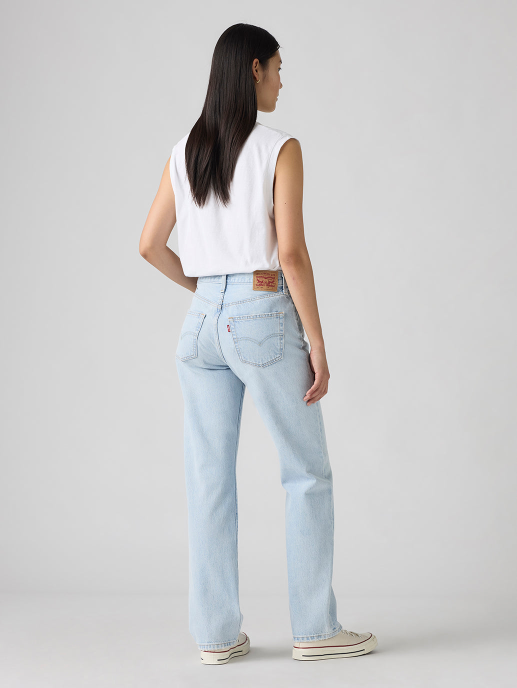 Women's 501'90s Light Indigo Straight Fit Mid Rise Jeans