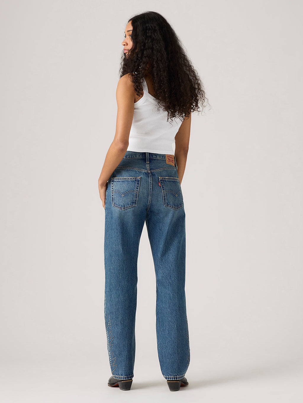 Women's 501'90s Dark Indigo Straight Fit Mid Rise Jeans