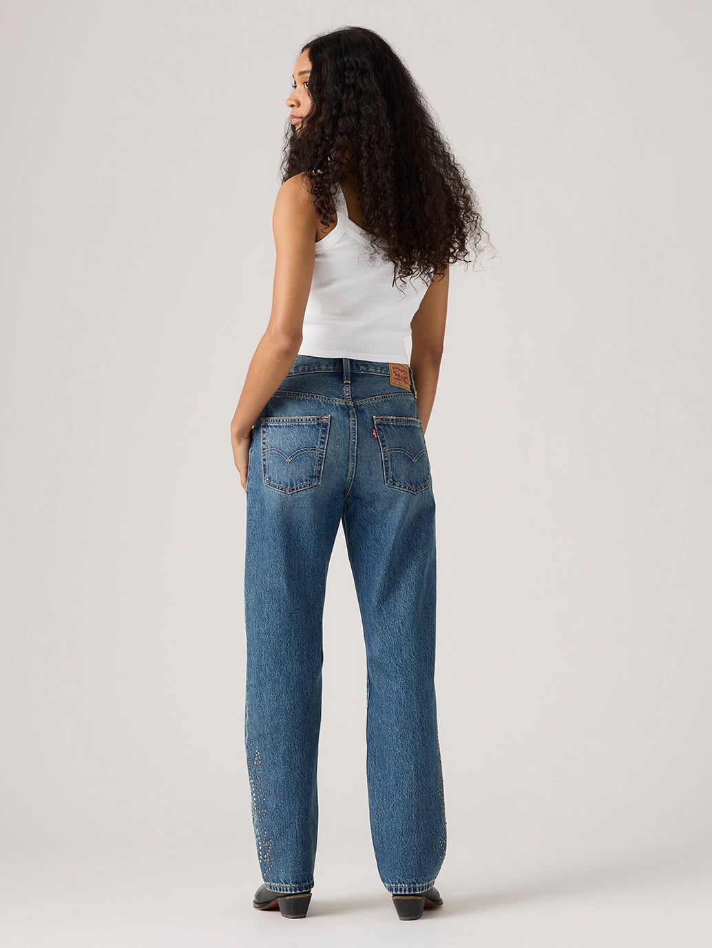 Women's 501'90s Dark Indigo Straight Fit Mid Rise Jeans