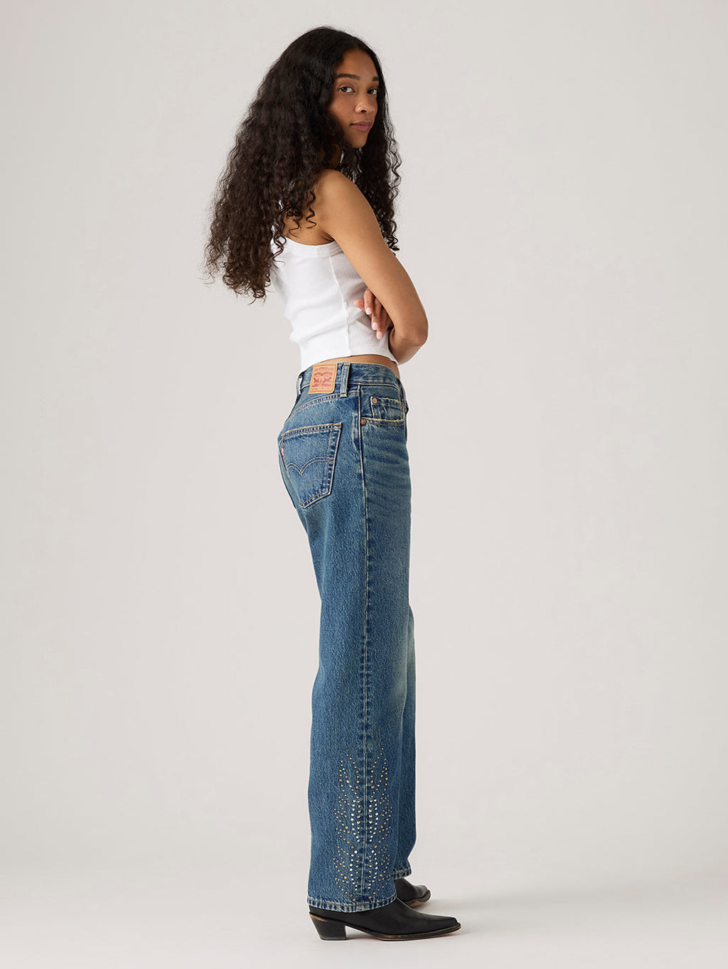 Women's 501'90s Dark Indigo Straight Fit Mid Rise Jeans