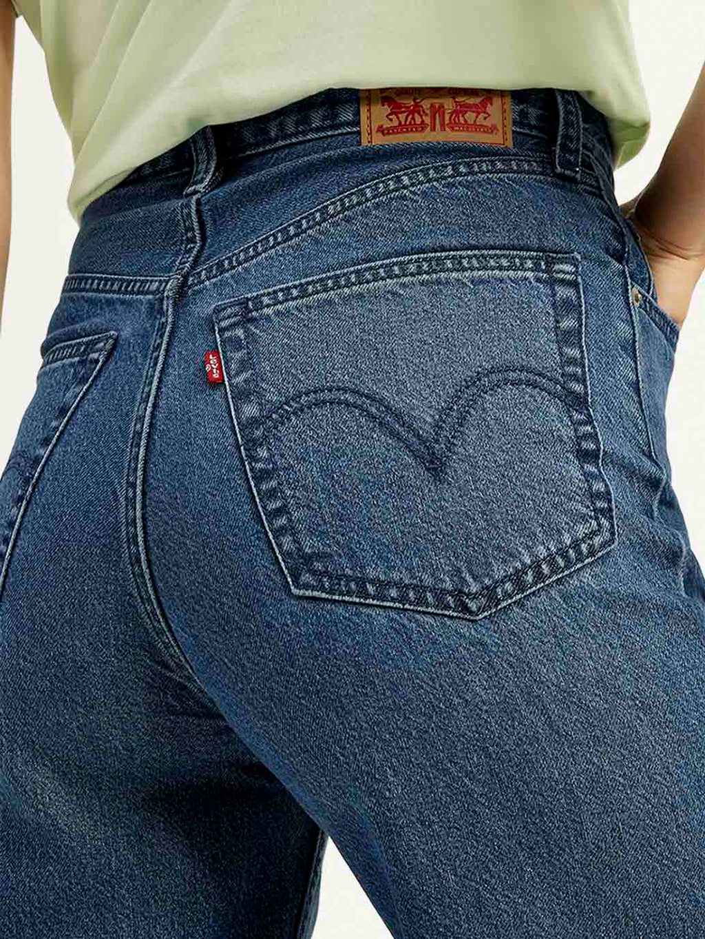 Women's Blue Loose Fit High Rise Jeans