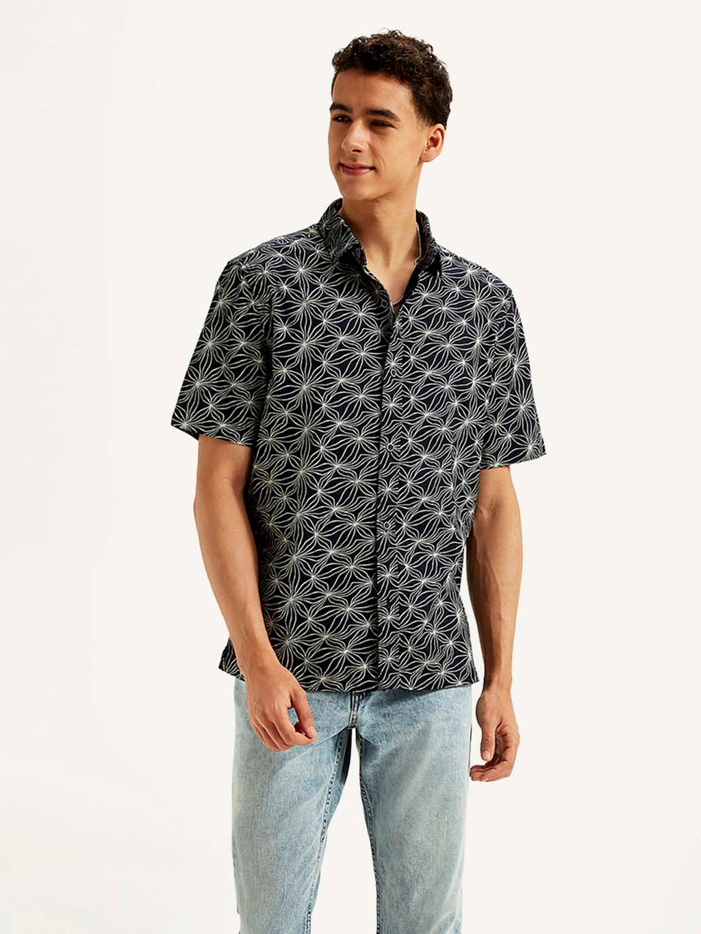 Men's Floral Relaxed Fit Shirt