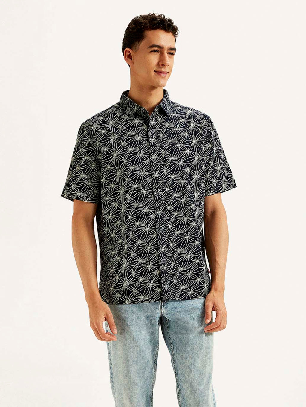 Men's Floral Relaxed Fit Shirt