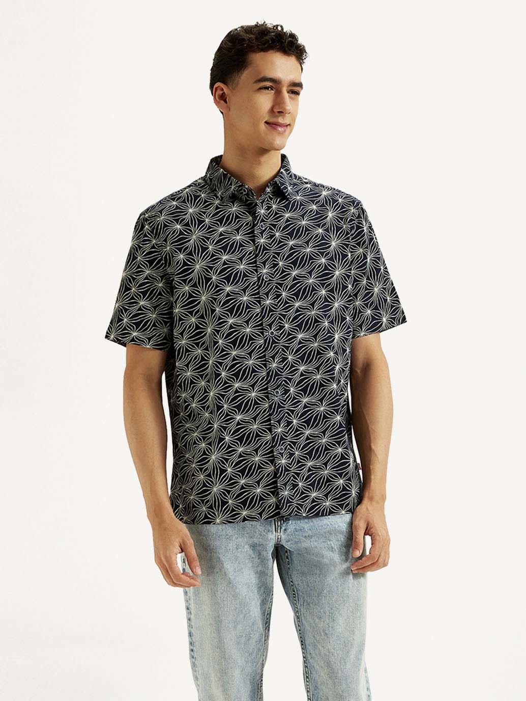 Men's Floral Relaxed Fit Shirt