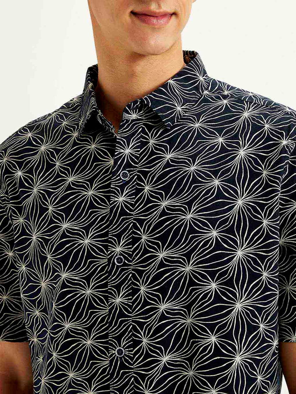 Men's Floral Relaxed Fit Shirt