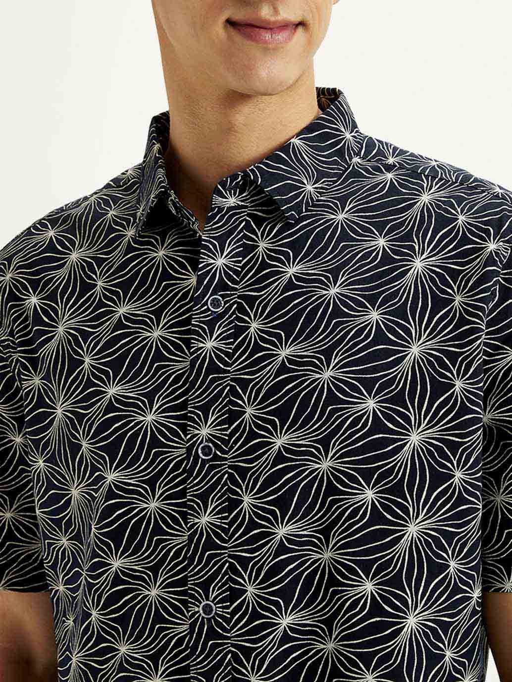 Men's Floral Relaxed Fit Shirt