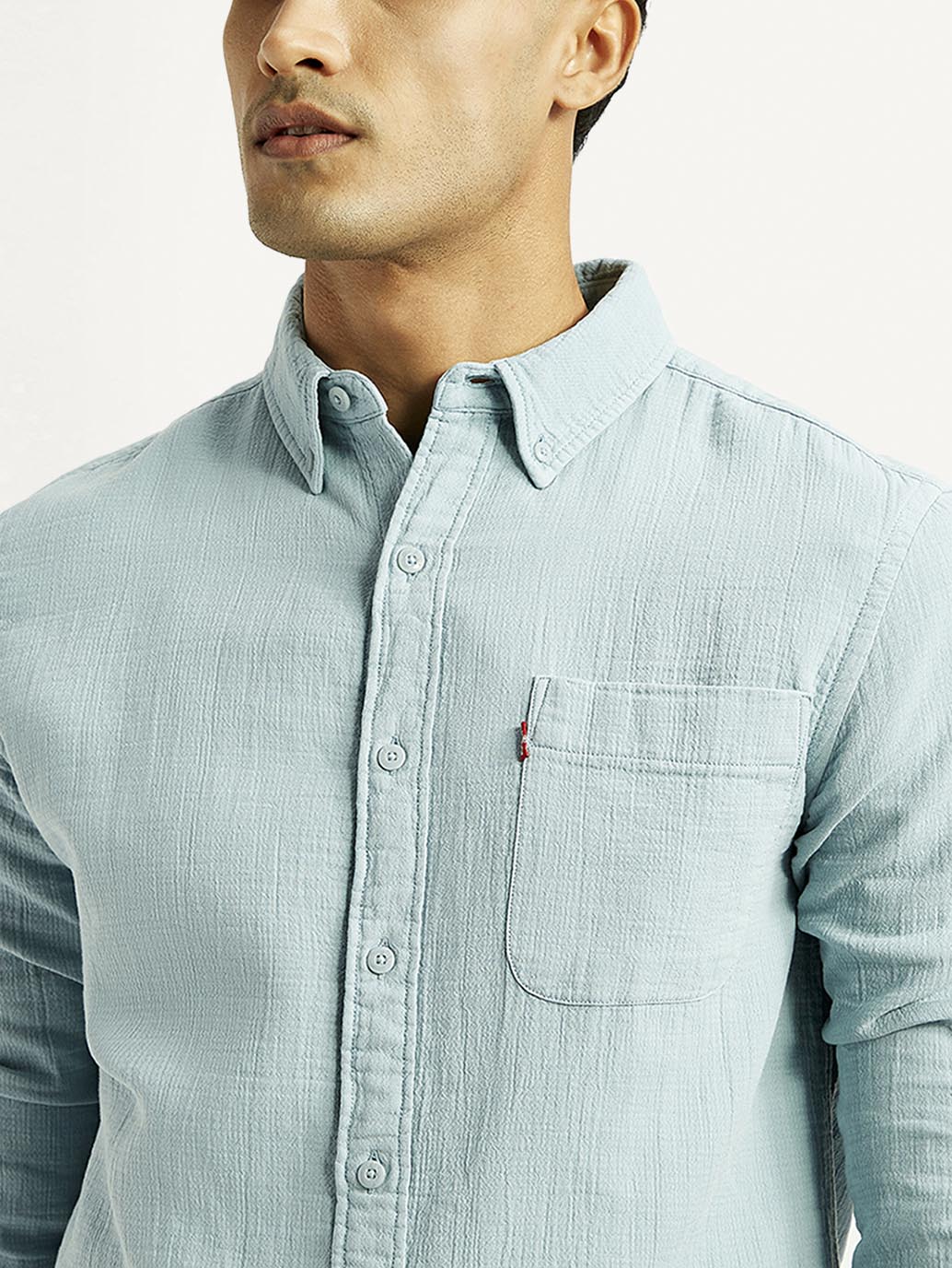Men's Solid Overdyed Slim Fit Shirt