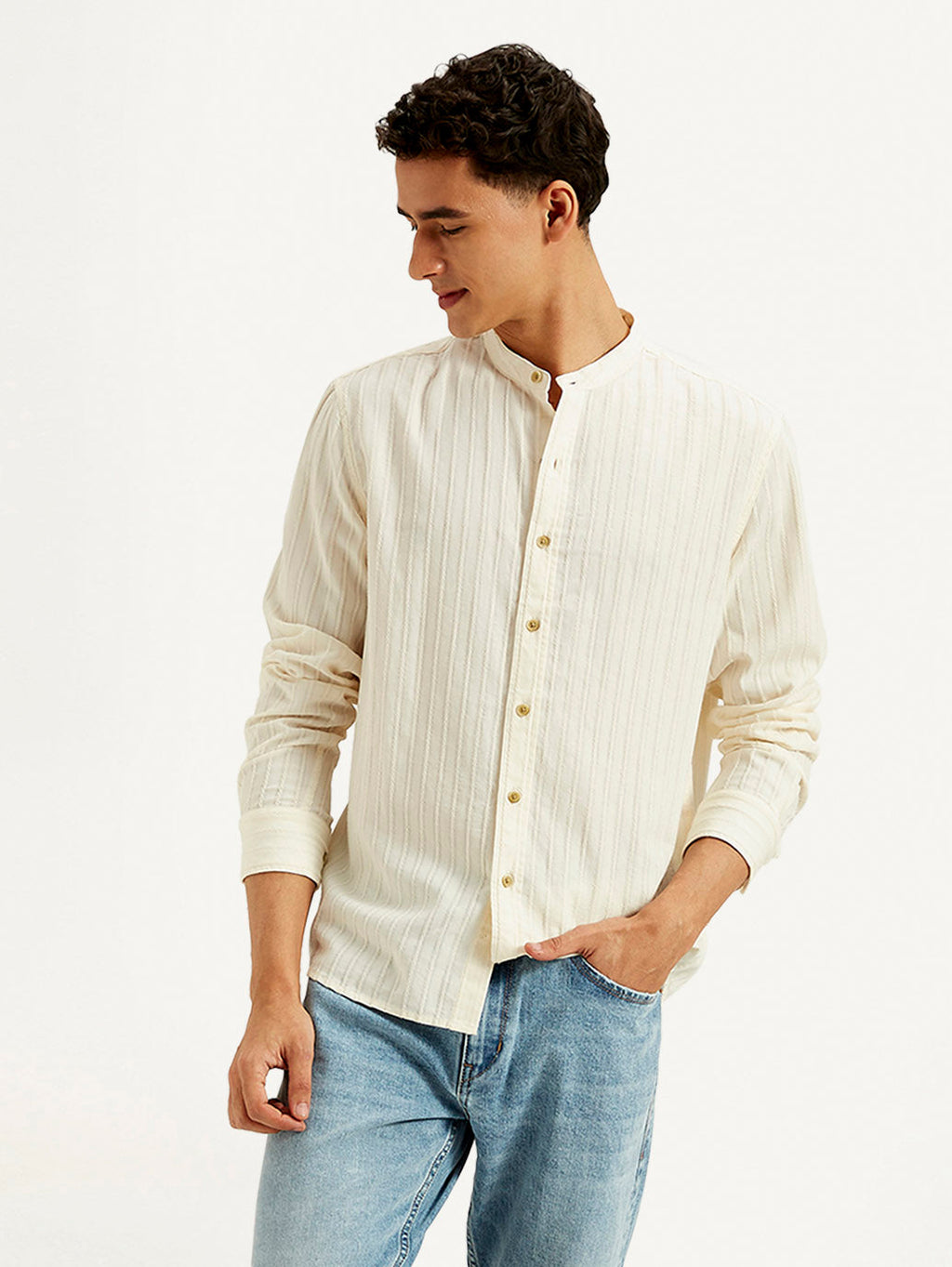 Men's Textured Slim Fit Shirt